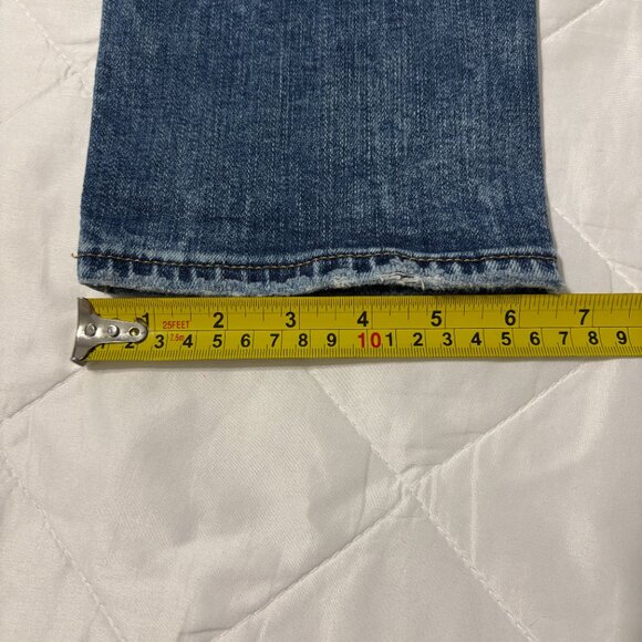 American Eagle Next Level Flex Slim Jeans Mens 34x34 Blue Distressed Stretch - Picture 14 of 14